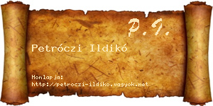 Petróczi Ildikó névjegykártya